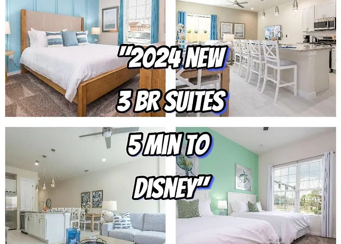2024 Beautiful Coastal Villa 3 suites near Disney